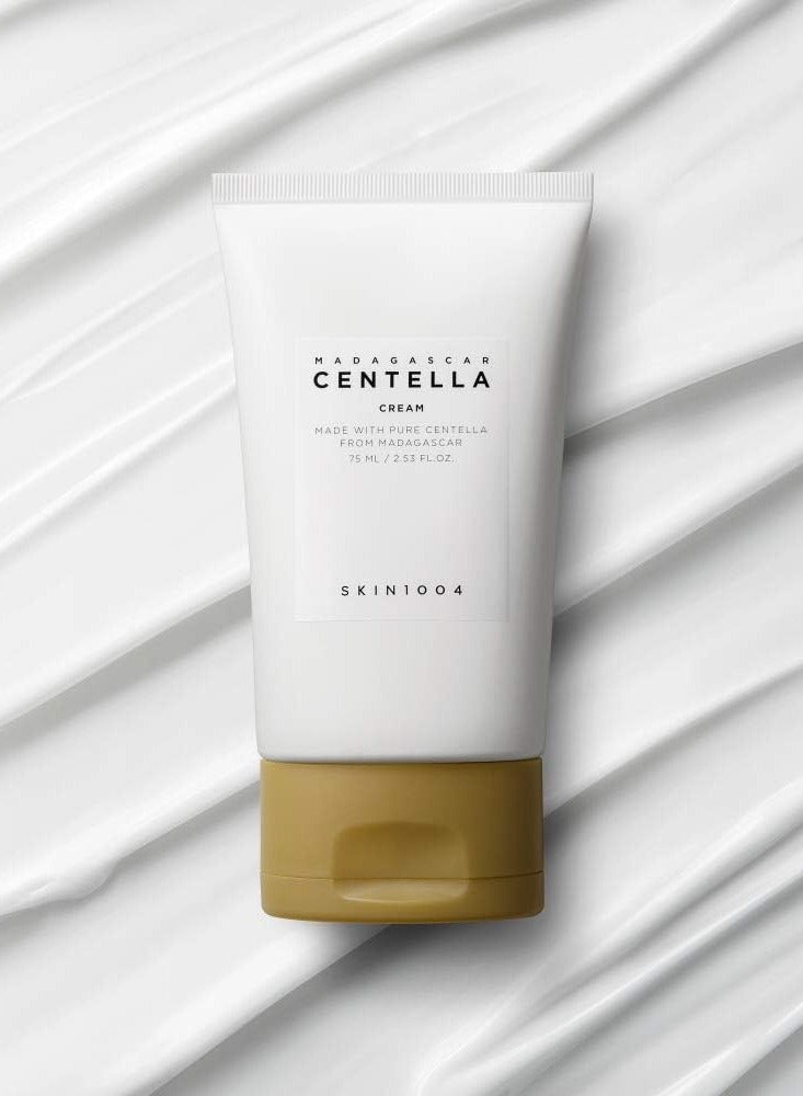 Madagascar Centella Cream - 75ML, Quadruple Ceramide Complex, Strengthens Skin Barrier, Moisturizes and Soothes Dry, Sensitive Skin Brown