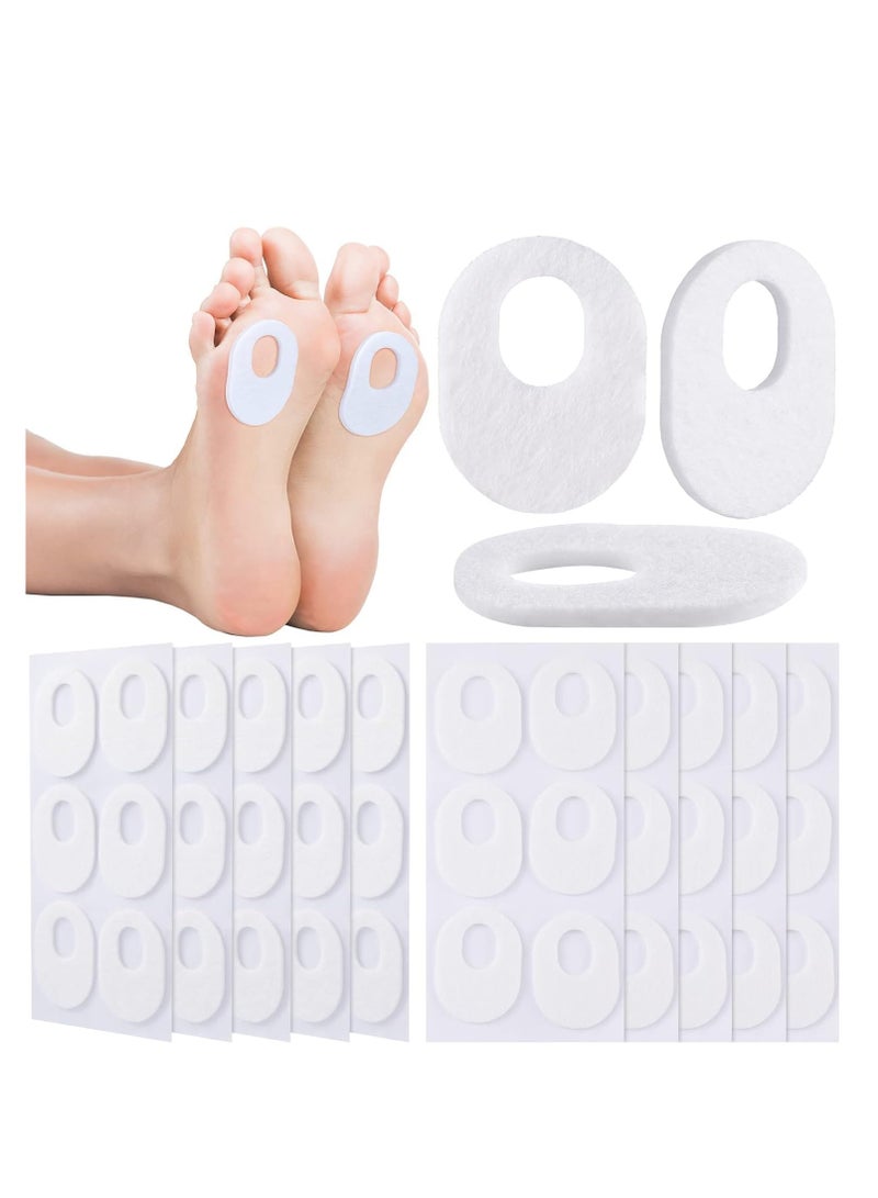 60 Pack Callus Pads Soft Felt Callus Oval Shape Corn Pads for Bottom of Foot Adhesive Foot Corn Pads for Men and Women Feet Toes Heel Pain Relief