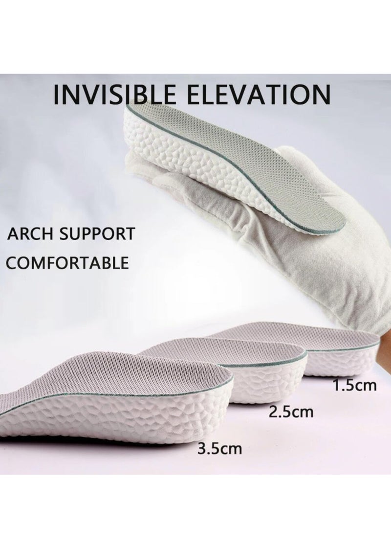 1 Pair Inner Height Increasing Insole Heel Lift Foot Pads Invisible Hidden Soft Heel Cushion Shock Absorption 3.5Cm