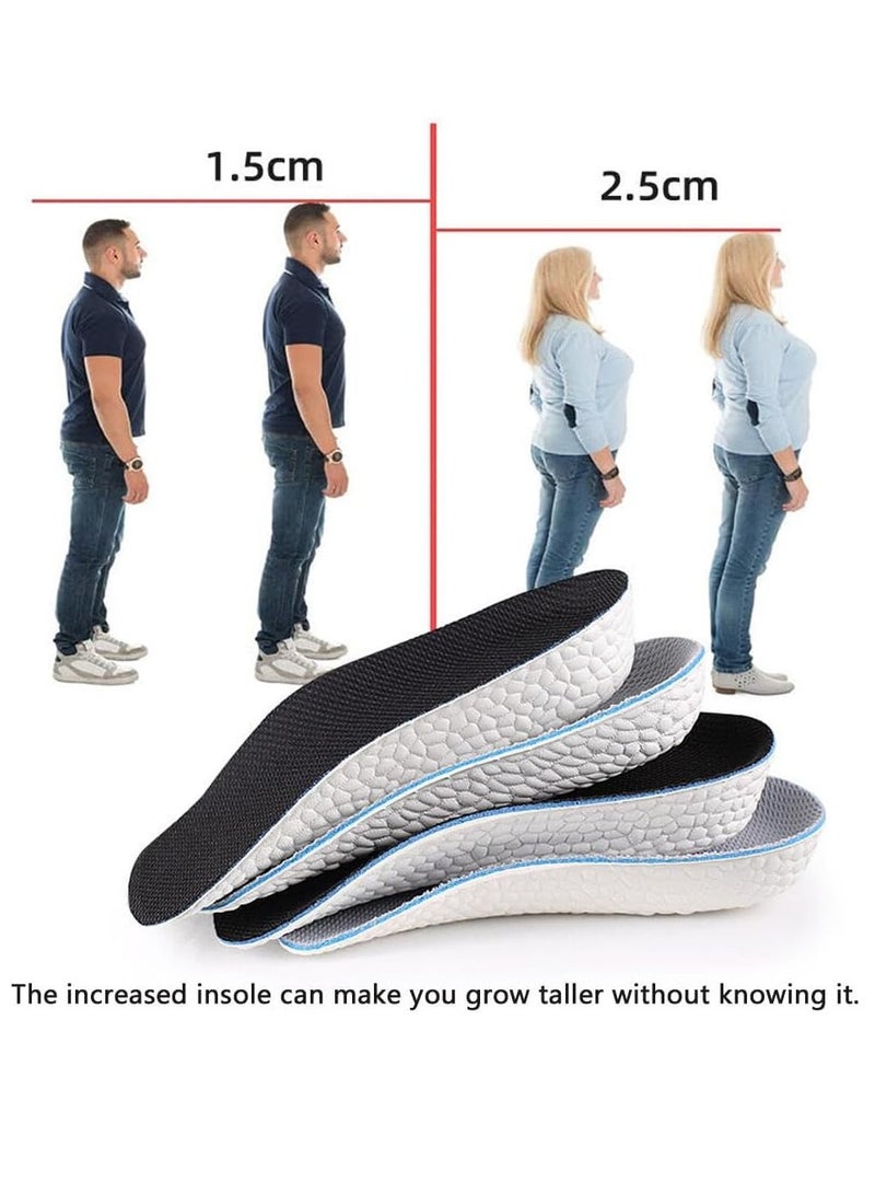 1 Pair Inner Height Increasing Insole Heel Lift Foot Pads Invisible Hidden Soft Heel Cushion Shock Absorption 3.5Cm