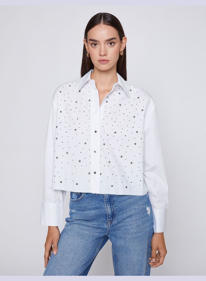 Crop Shirt Punch Applique