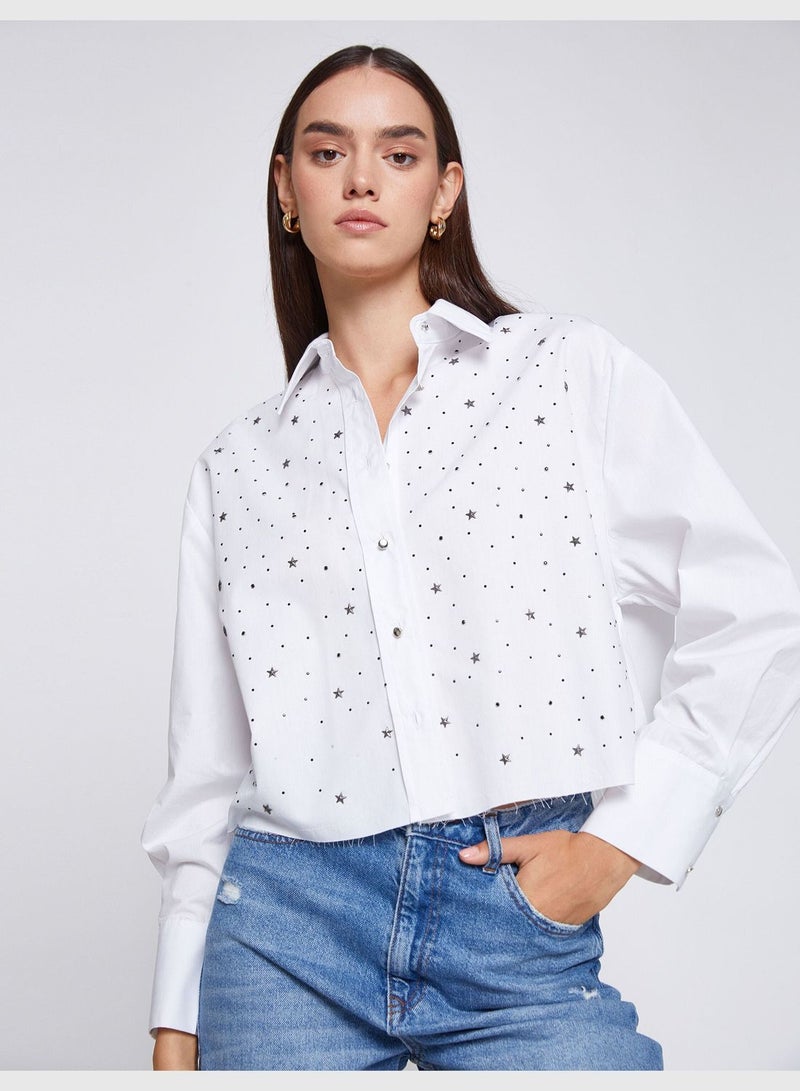 Crop Shirt Punch Applique