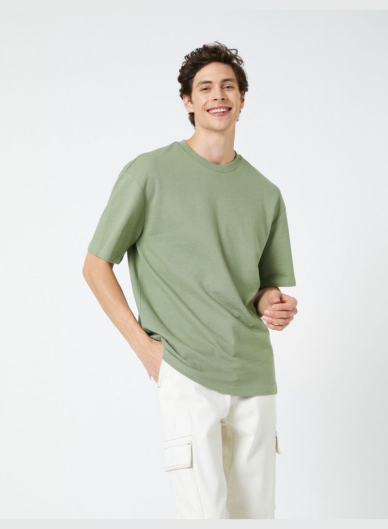 Basic Oversized T-Shirt Crew Neck Short Sleeve