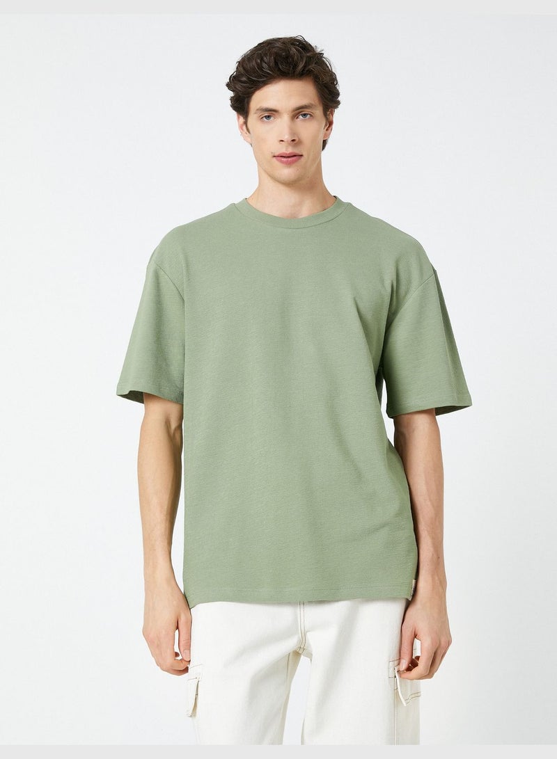 Basic Oversized T-Shirt Crew Neck Short Sleeve