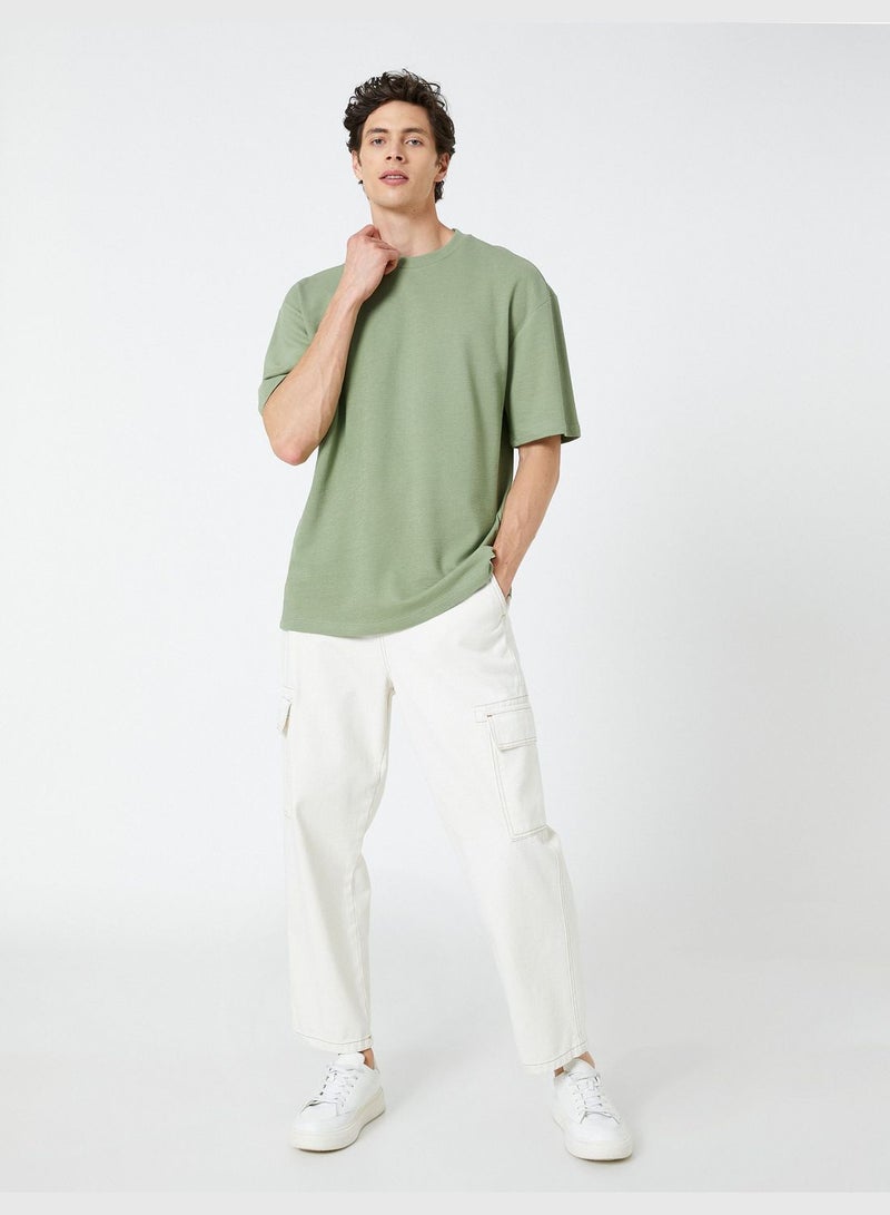 Basic Oversized T-Shirt Crew Neck Short Sleeve