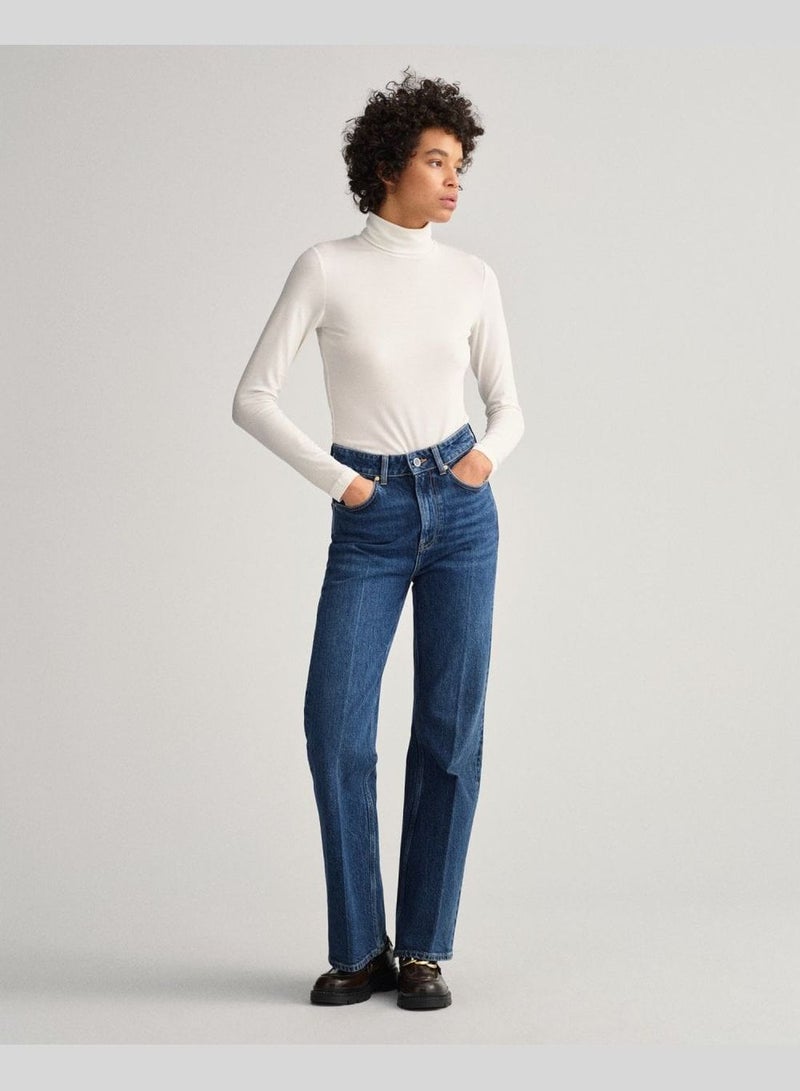 GANT Jersey Long Sleeve Turtleneck Sweater