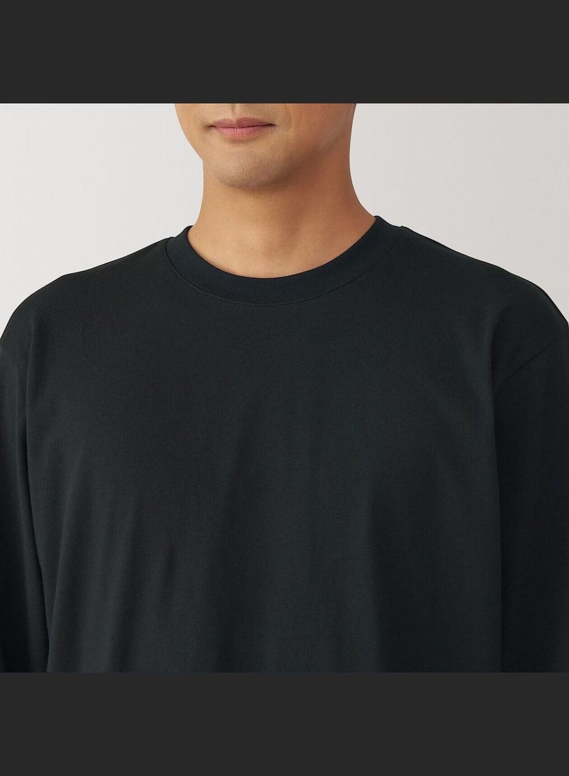 Washed Jersey Crew Neck Long Sleeve T-Shirt