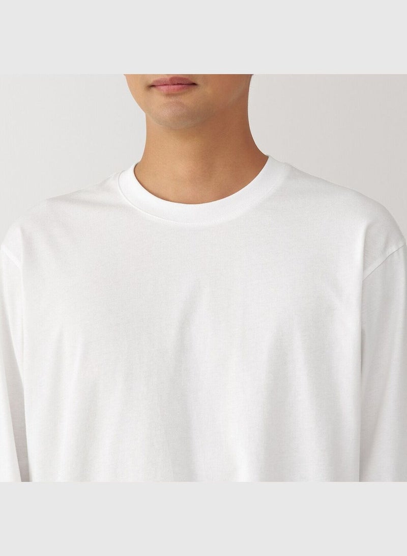 Washed Jersey Crew Neck Long Sleeve T-Shirt