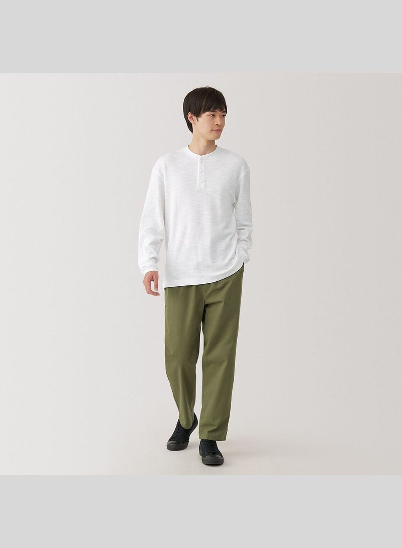 Waffle Henly Neck Long Sleeve T-Shirt