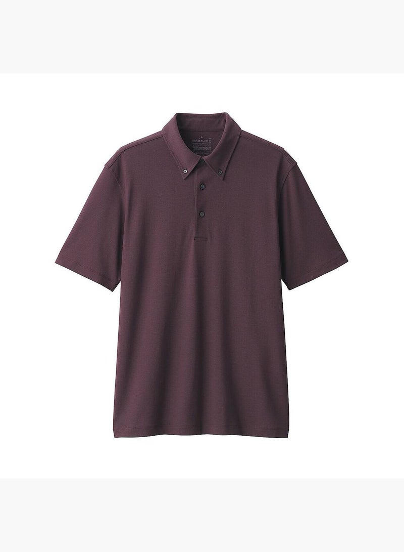 Cool Touch Pique Button Down Short Sleeve Polo Shirt