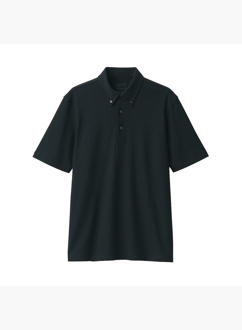 Cool Touch Pique Button Down Short Sleeve Polo Shirt