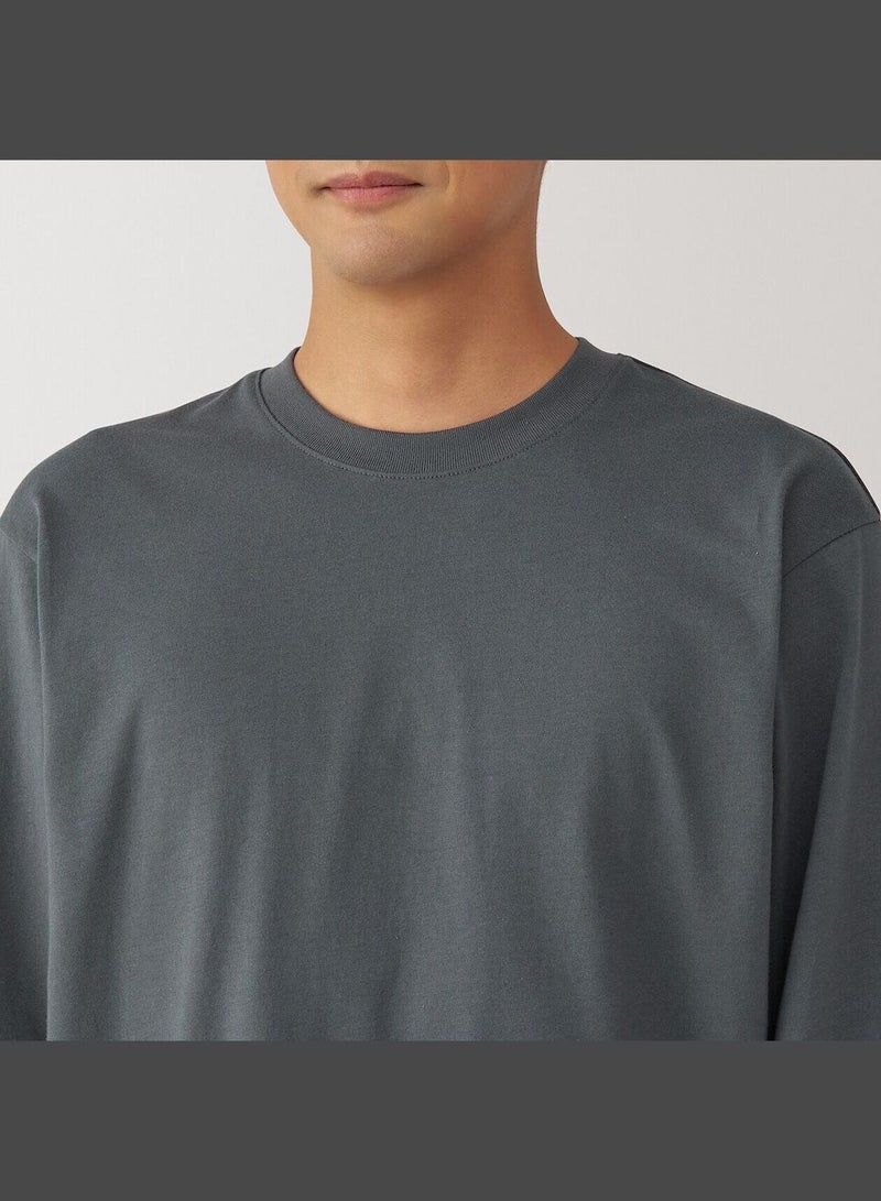 Washed Jersey Crew Neck Long Sleeve T-Shirt