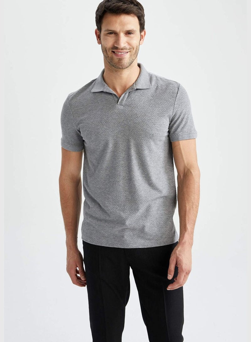 Modern Fit Basic Short Sleeve Polo Shirt