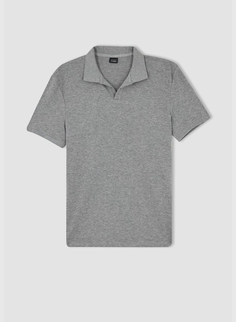 Modern Fit Basic Short Sleeve Polo Shirt