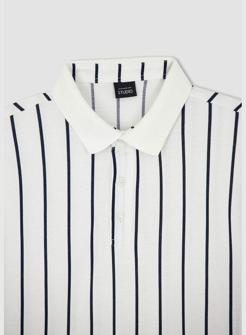 Slim Fit Short Sleeve Striped T-Shirt