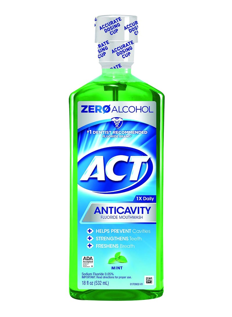 Mint Flavour Anti-Cavity Fluoride Mouthwash Green