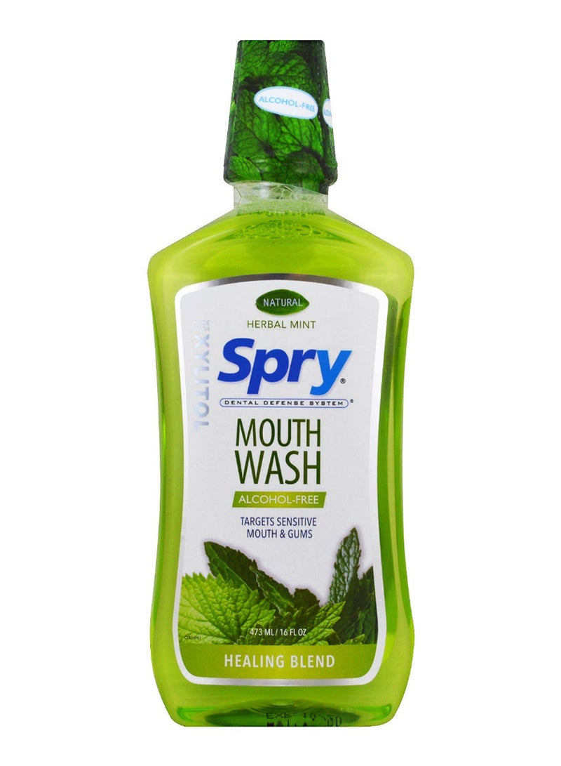 Natural Herbal Mint Spry Mouth Wash Green 473ml