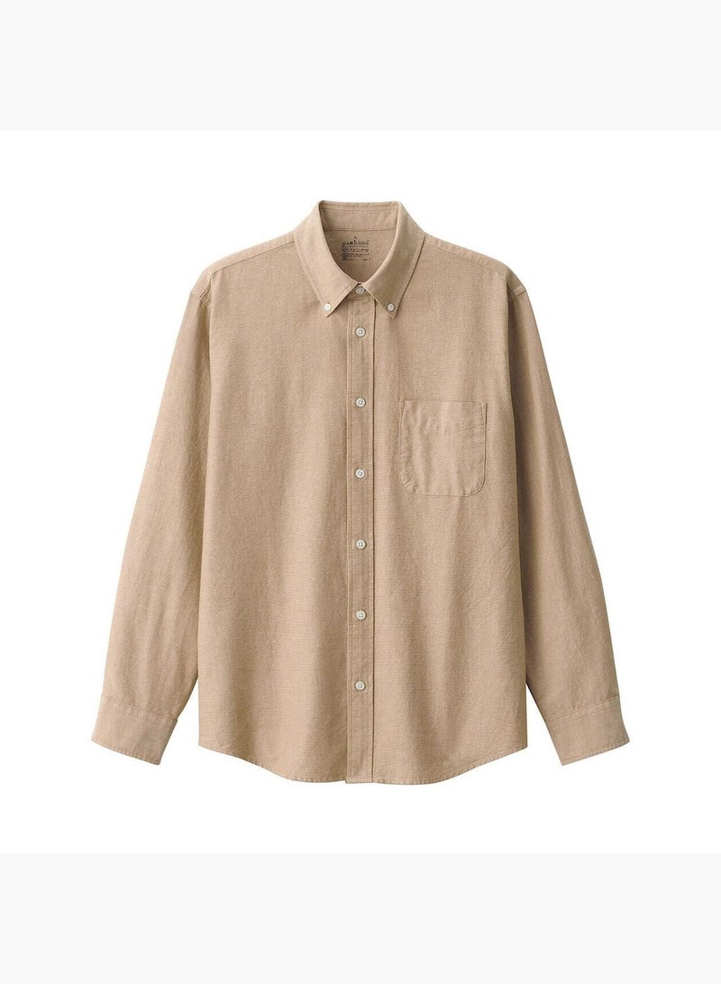 Washed Oxford Button Down Long Sleeve Shirt