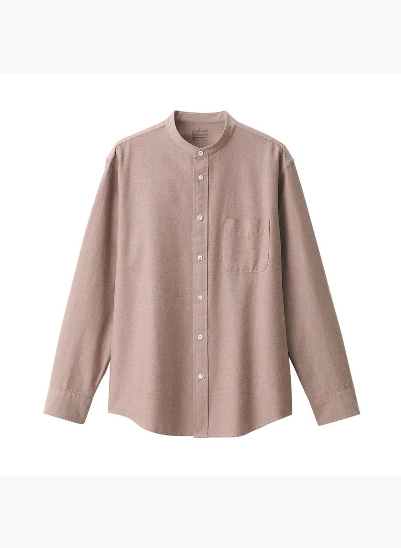 Washed Oxford Stand Collar Shirt