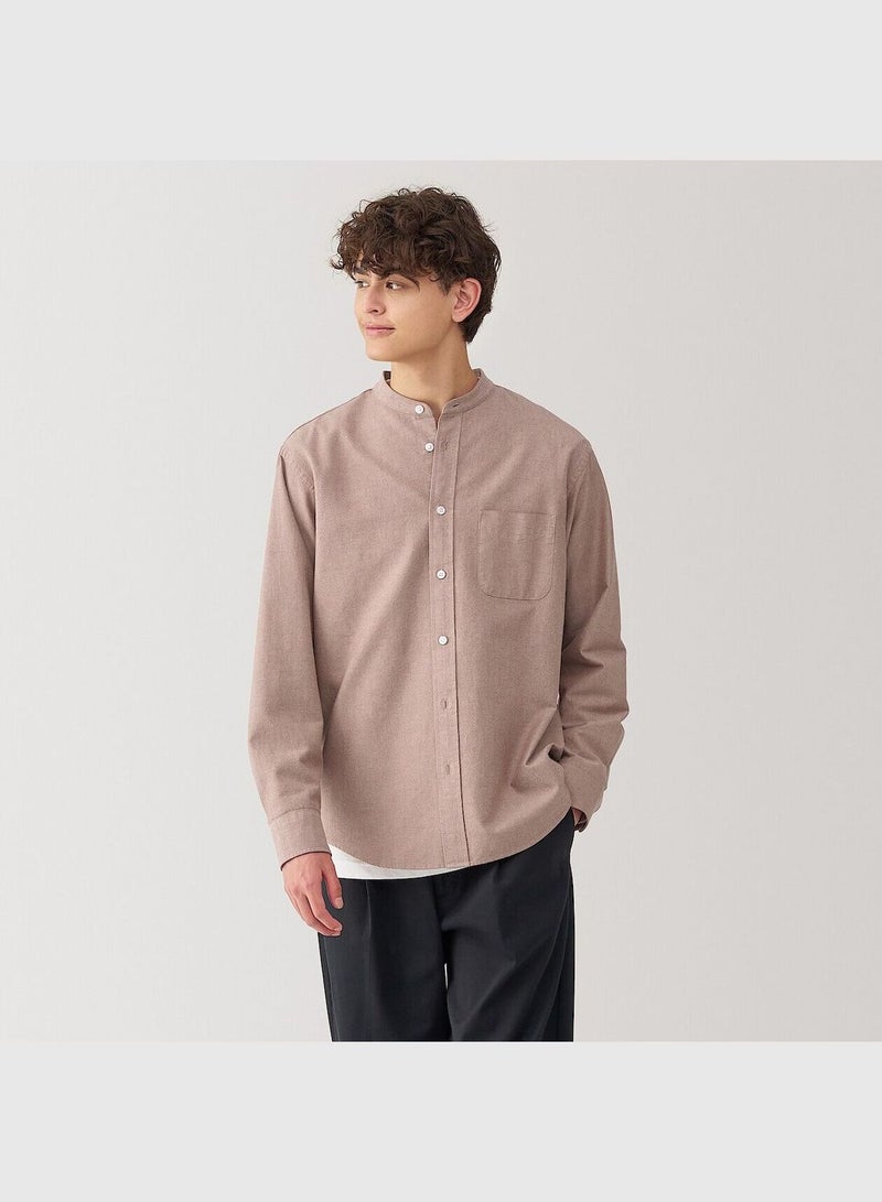 Washed Oxford Stand Collar Shirt