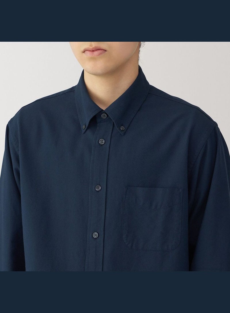 Washed Oxford Button Down Long Sleeve Shirt