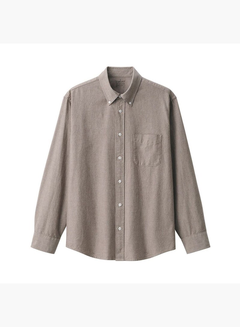 Washed Oxford Button Down Long Sleeve Shirt