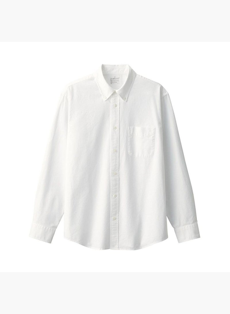 Washed Oxford Button Down Long Sleeve Shirt