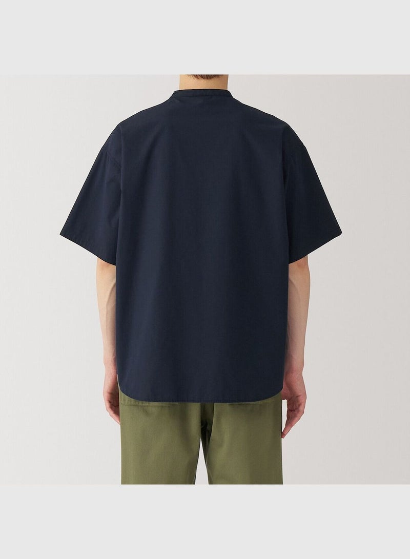 Cool Touch Henry Neck Short Sleeve Woven T-Shirt