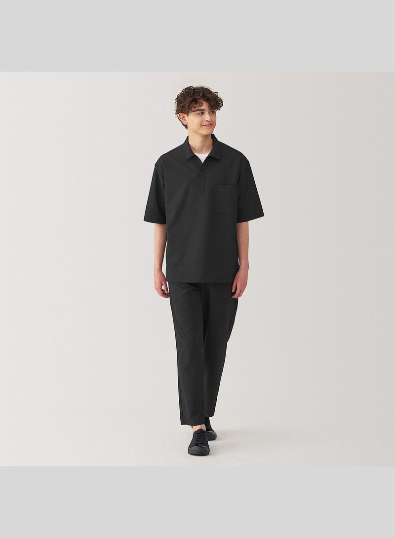 Breathable Half Sleeve Woven Polo Shirt