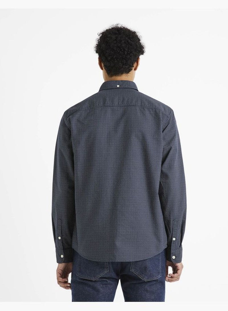 Celio Essential Long Sleeve Shirts - Blue