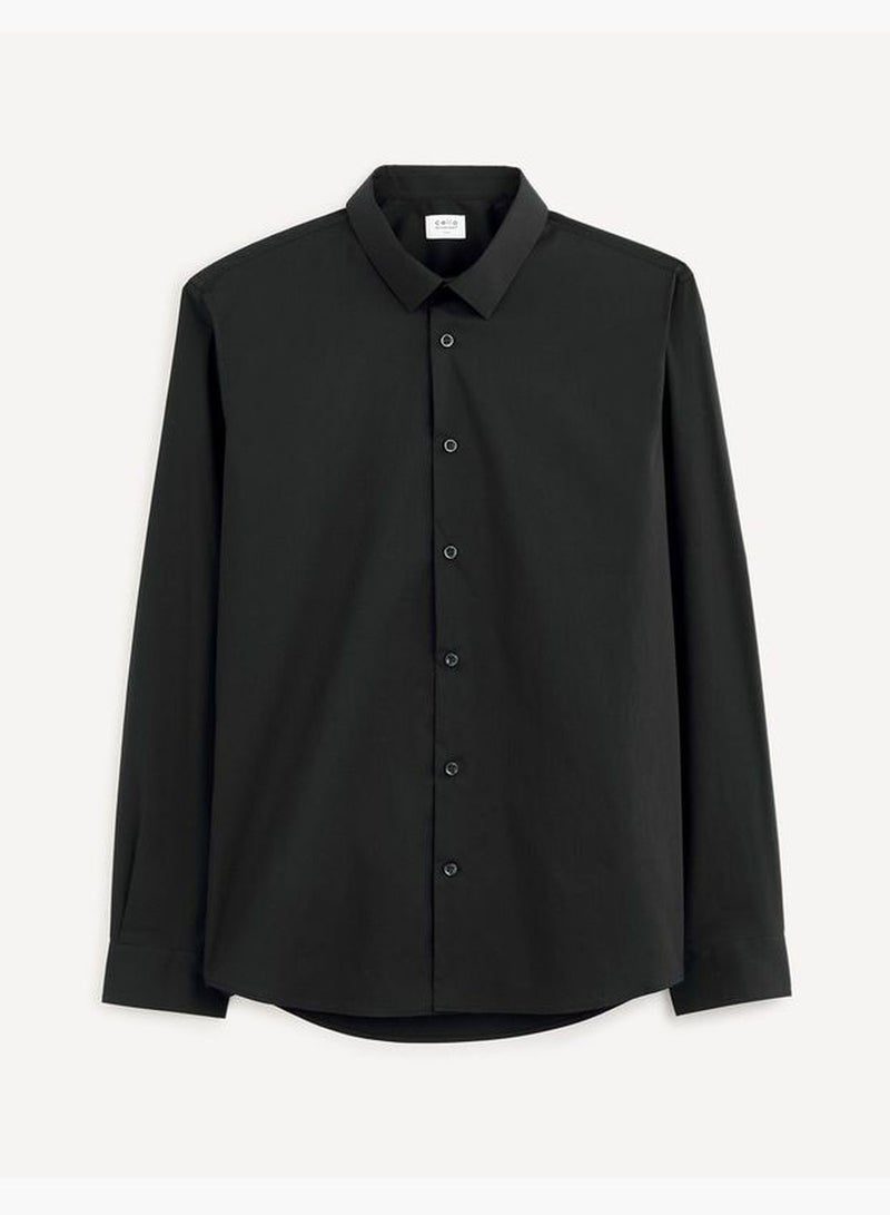 Celio Casual Long Sleeve Shirts - Black