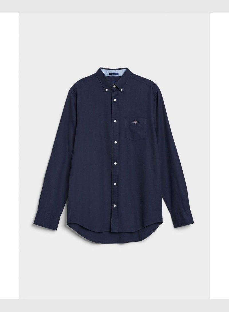 Gant Regular Fit Honeycomb Textured Weave Shirt