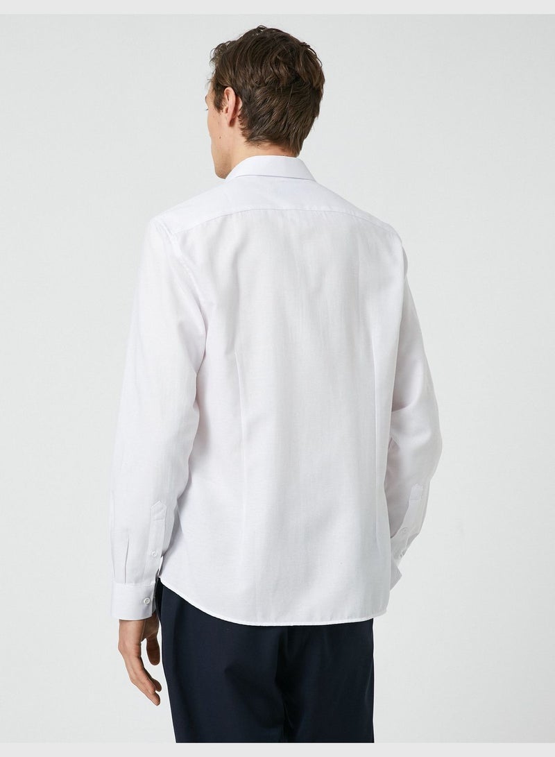 Basic Shirt Classic Neck Long Sleeve