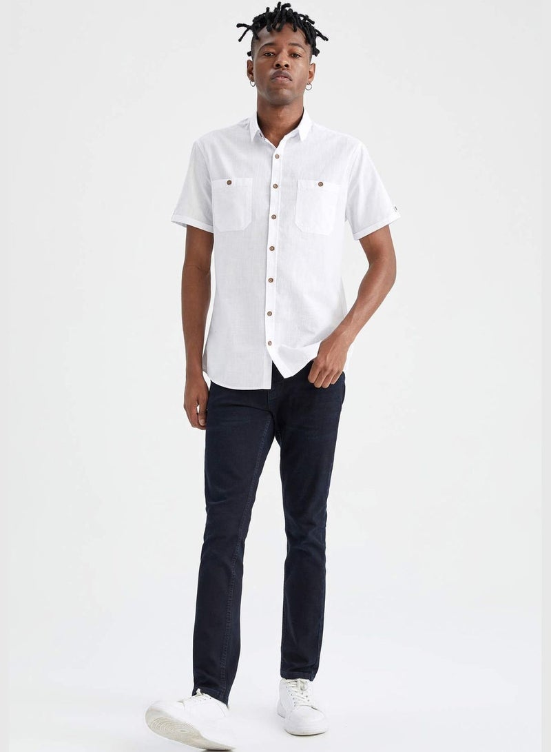 Slim Fit Double Pocket Shirt