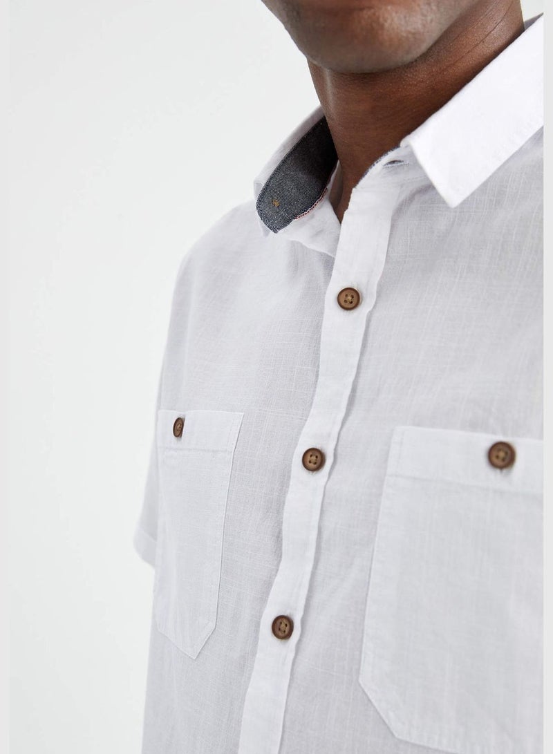 Slim Fit Double Pocket Shirt