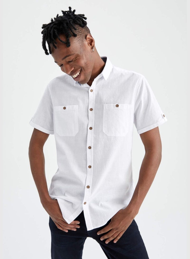 Slim Fit Double Pocket Shirt