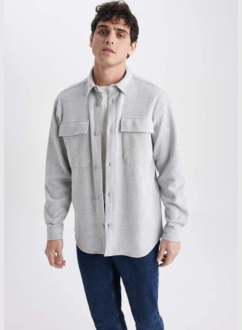 Man Woven Long Sleeve Shirt