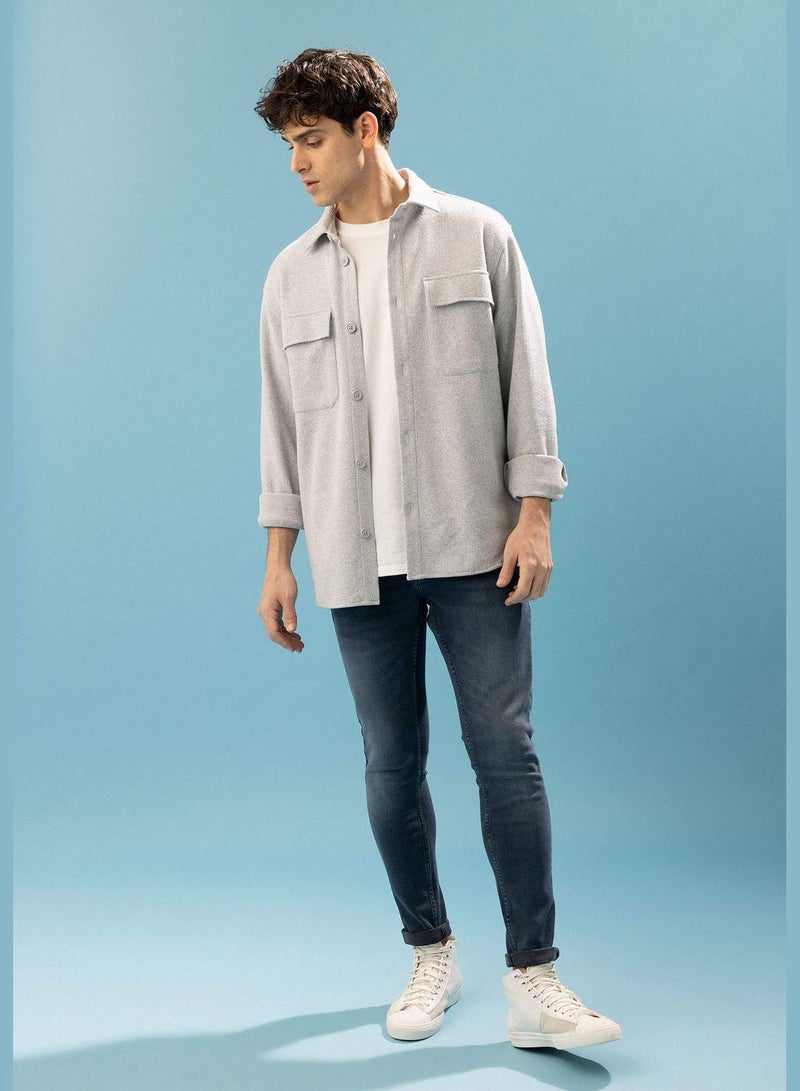 Man Woven Long Sleeve Shirt