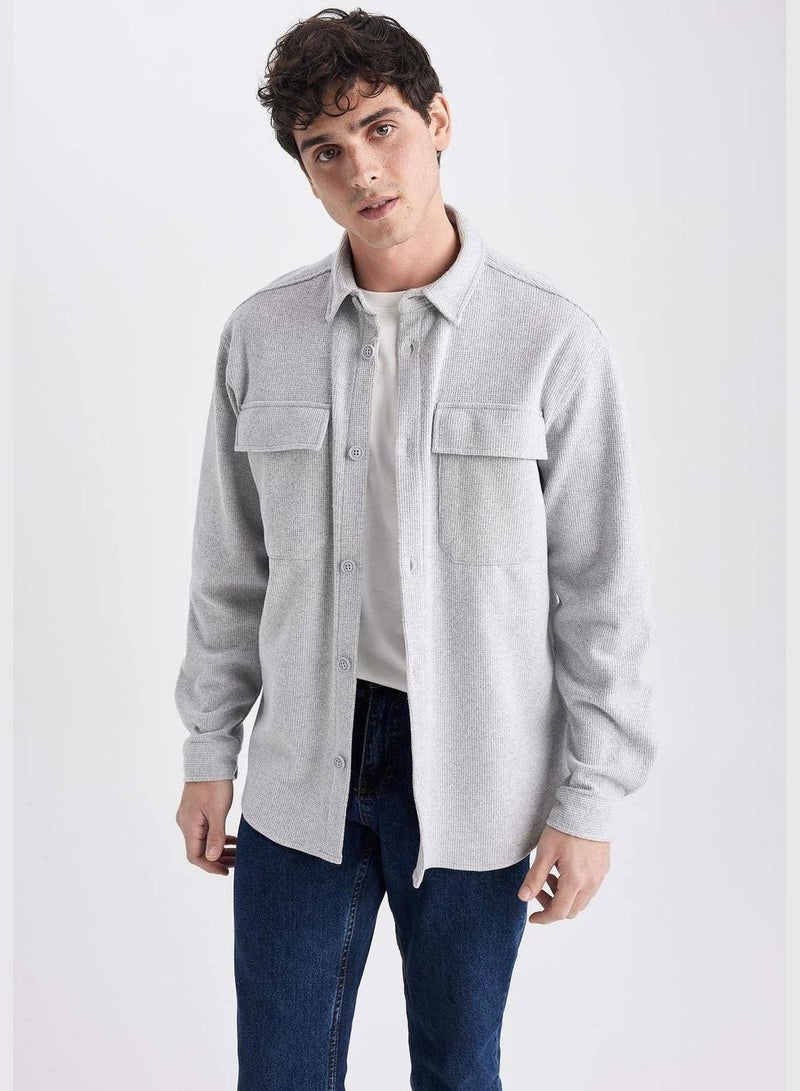 Man Woven Long Sleeve Shirt