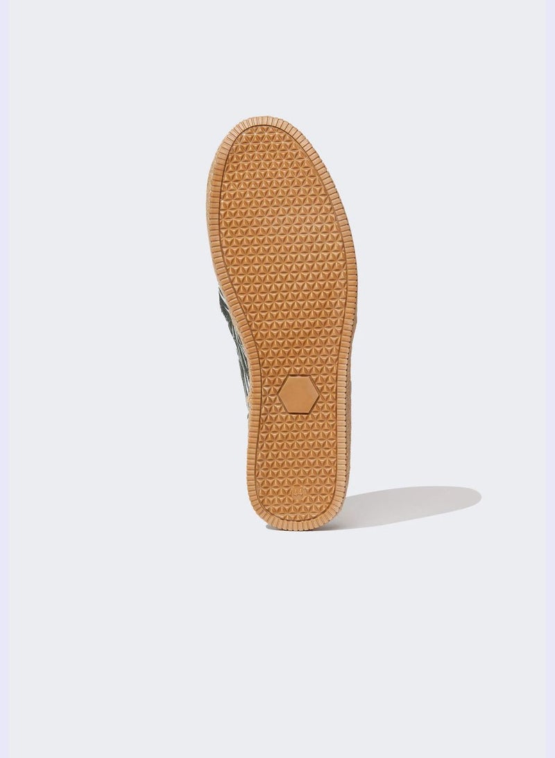 Flat Sole Palm Print Espadrilles