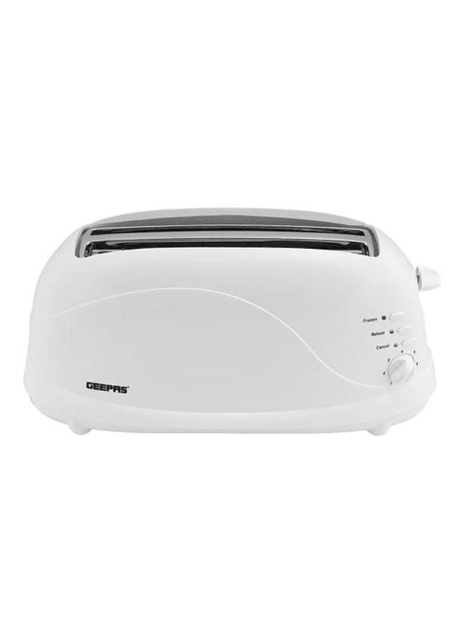 4 Slice Bread Toaster With Adjustable Browning Control, Cool Touch Housing, Removable Crumb Tray 1100 W GBT9895 White