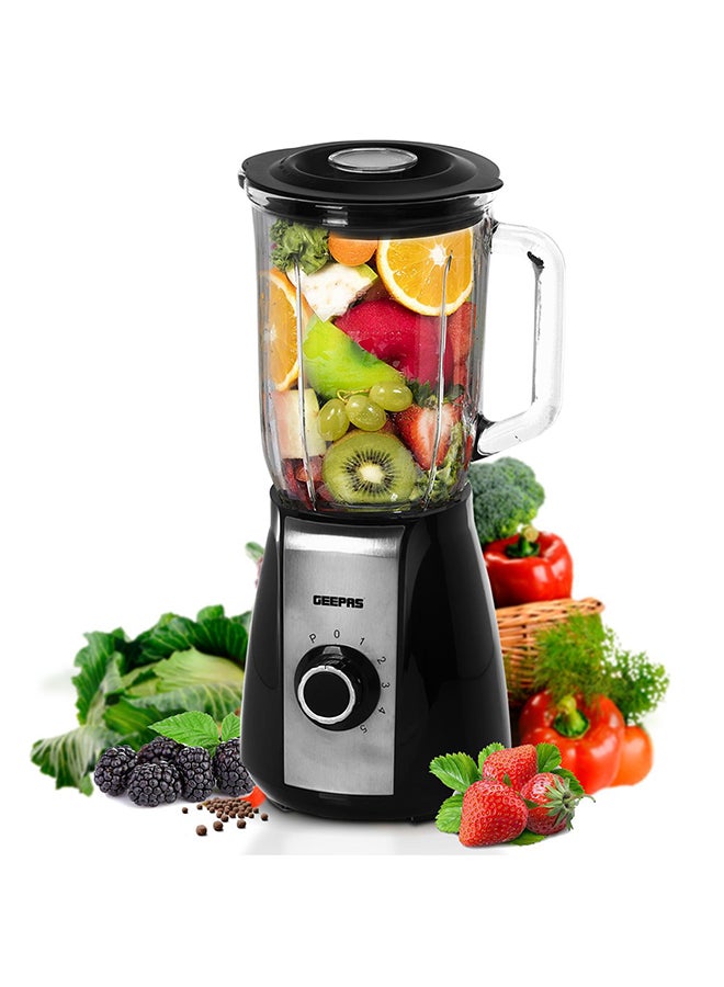 Kitchen High Speed Blender With Stainless Steel Cutting Blades 1.5L 600W 1.5 L 600.0 W GSB44022UK Silver/Black