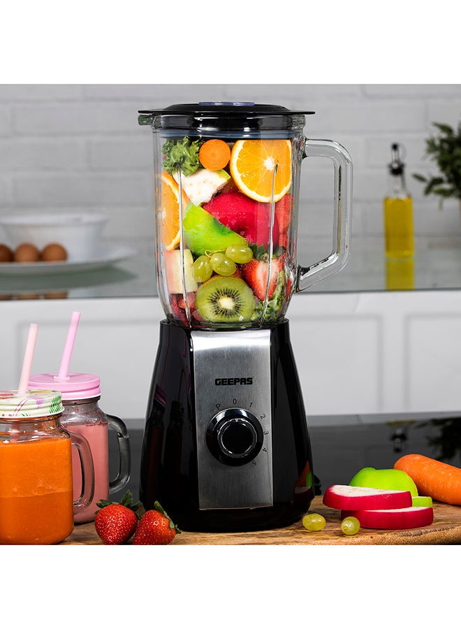 Kitchen High Speed Blender With Stainless Steel Cutting Blades 1.5L 600W 1.5 L 600.0 W GSB44022UK Silver/Black