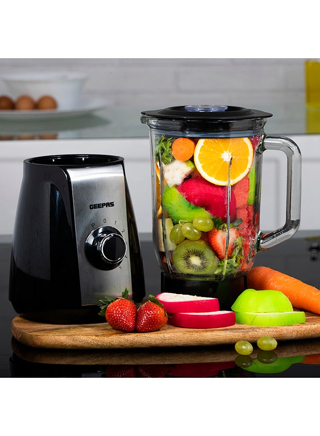 Kitchen High Speed Blender With Stainless Steel Cutting Blades 1.5L 600W 1.5 L 600.0 W GSB44022UK Silver/Black