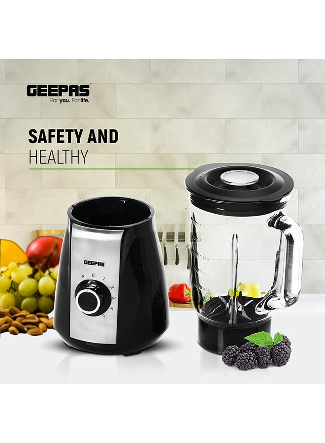 Kitchen High Speed Blender With Stainless Steel Cutting Blades 1.5L 600W 1.5 L 600.0 W GSB44022UK Silver/Black