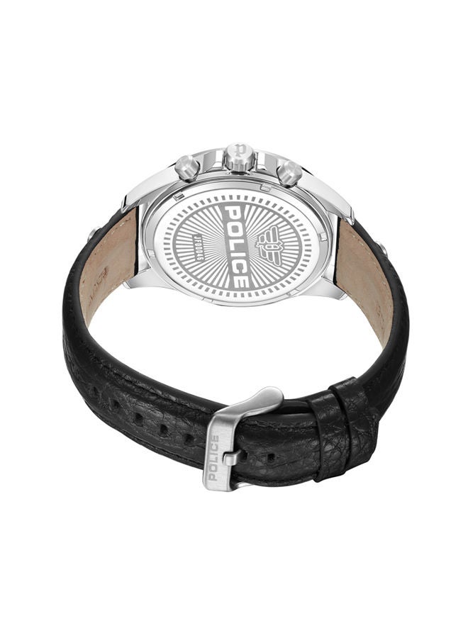 POLICE - Malawi Watch For Men Charcoal Black Leather Strap