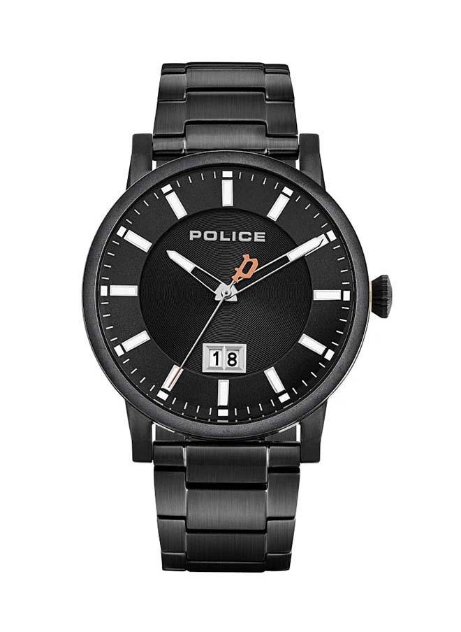 Police Collin Analog Black Dial Black Stainless Steel Watch For Men