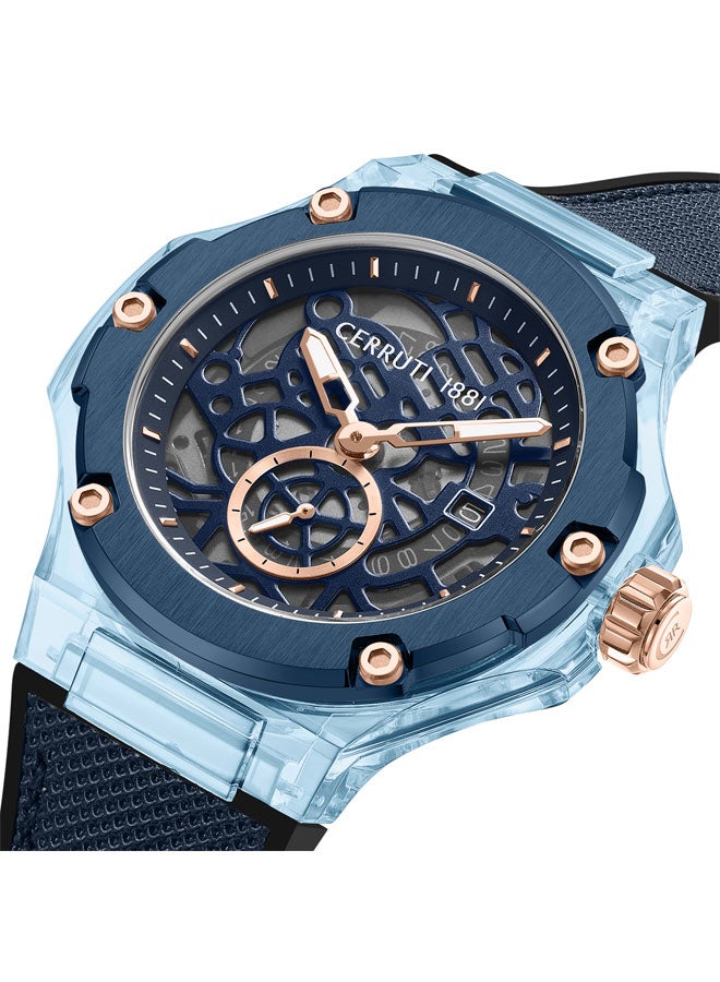 Cerruti 1881 Watch for Men with Black Dial in 52 MM