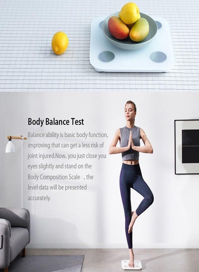 Body Composition Scale Fit App Smart Body Fat Scale Digital Bathroom Scale With Bmi, Body Fat, Muscle Mass