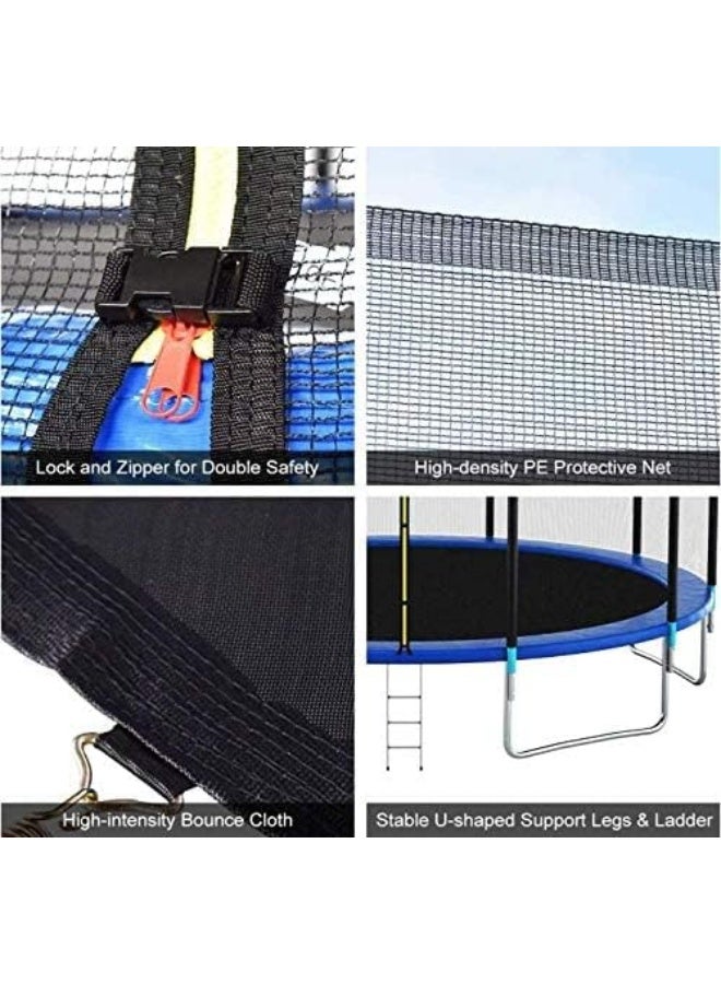 RBW TOYS Trampoline, Kids Trampoline Fitness Exercise Equipment Outdoor Garden Jump Bed Trampoline With Safety Enclosure (10 FT)